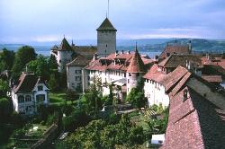 Murten: the city wall of the medieval town