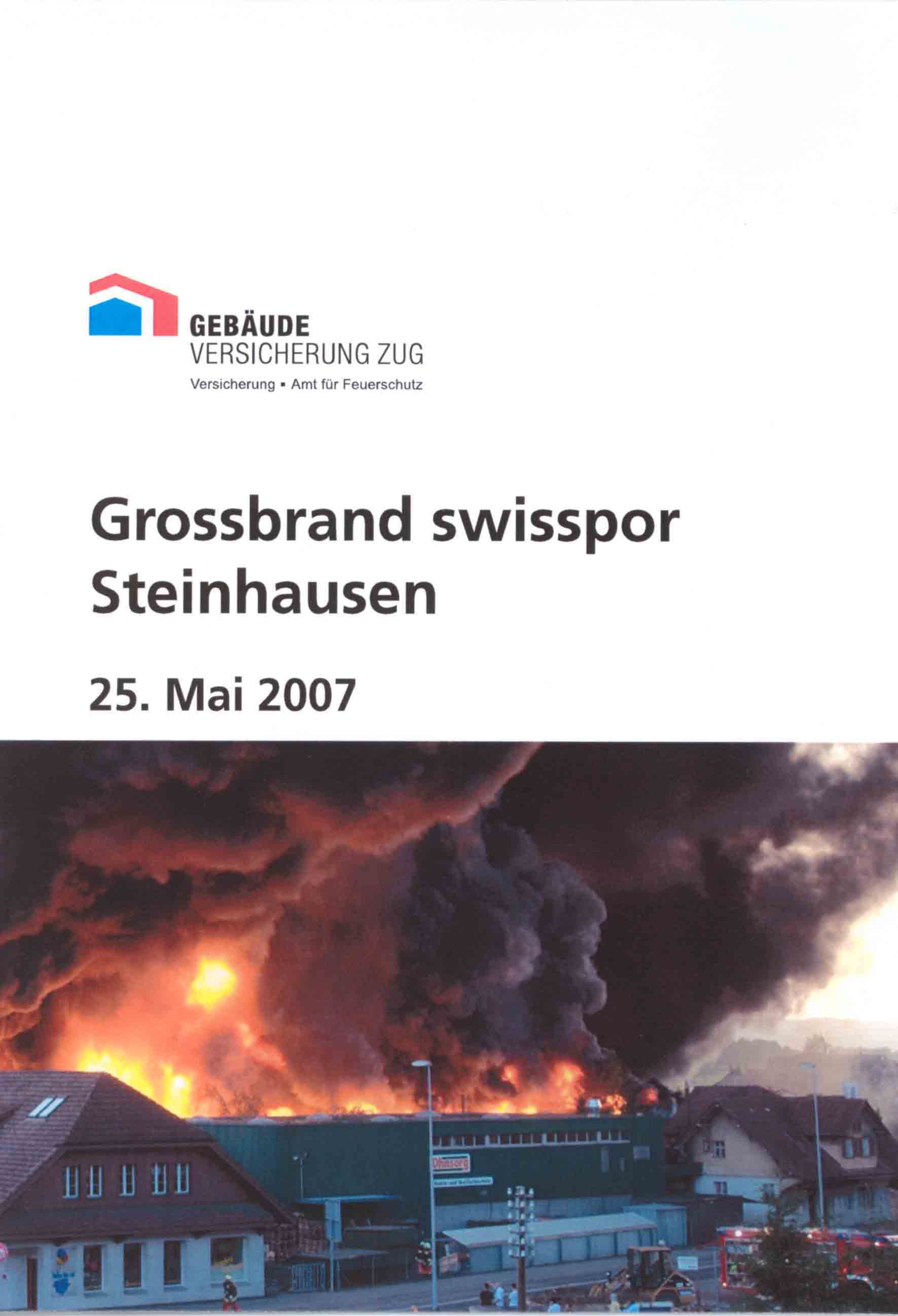 Die von appunto konzipierte DVD dokumentiert die Löscharbeiten des swisspor-Brandes in Steinhausen